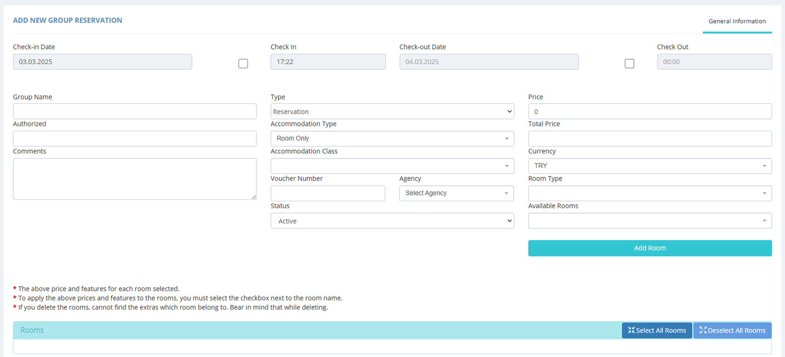 Group Reservation - Hms Channel Manager and Hospitality Management Software